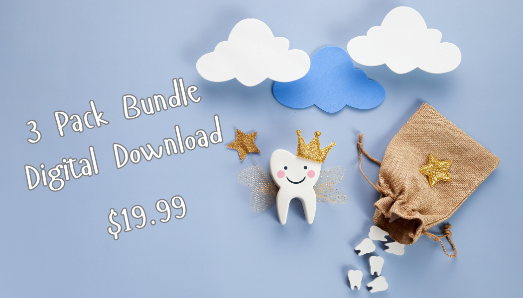 3 Pack Digital Tooth Fairy Letters